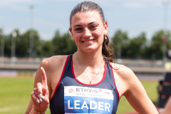 Katelyn Adel poses after winning the U23 title in the womens heptathlon

Schweizer Mehrkampf Meisterschaften in Basel, Switzerland, on Sunday, June 18, 2023.
