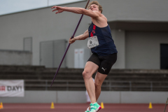 Daniel Malach  (LAC TV Unterstrass #8) competes in the javelin throw of the mens decathlon

Schweizer Mehrkampf Meisterschaften in Basel, Switzerland, on Sunday, June 18, 2023.
